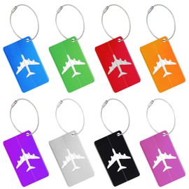 8 Pcs Metal Luggage Tags,Travel Tags for Luggage, Suitcase Tag Hang It On Your Suitcase Or Briefcase to Prevent Loss