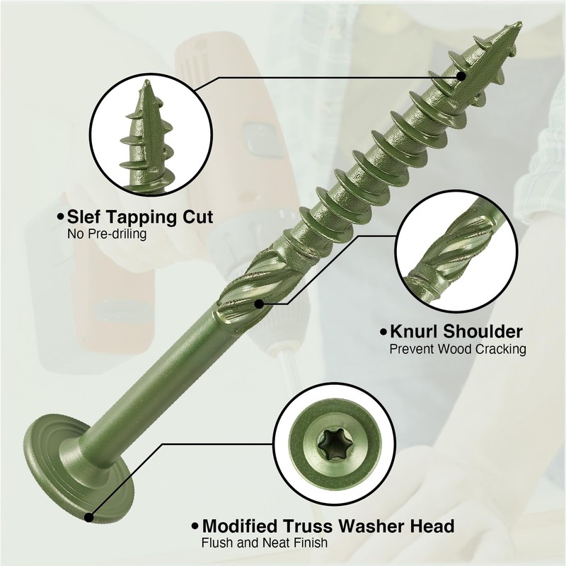 T.K.Excellent 55-Pack #14 x 3 Inch Zinc Plated Structural Lag