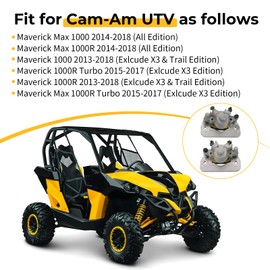 M MATI Rear Left & Right Brake Caliper for Cam-Am Maverick 1000 1000R Turbo 2013-2018 Maverick Max 1000 1000R Turbo 2014-2018 705601089 705601090