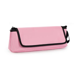 GNEGNI Hair Tools Travel Bag with Heat Resistant Mat, 2-in-1 Portable Hot Tools Organizer fits Curling Iron, Straightener & Hair Accessories, Travel Vacation Essentials(Blue/Pink) (Pink)