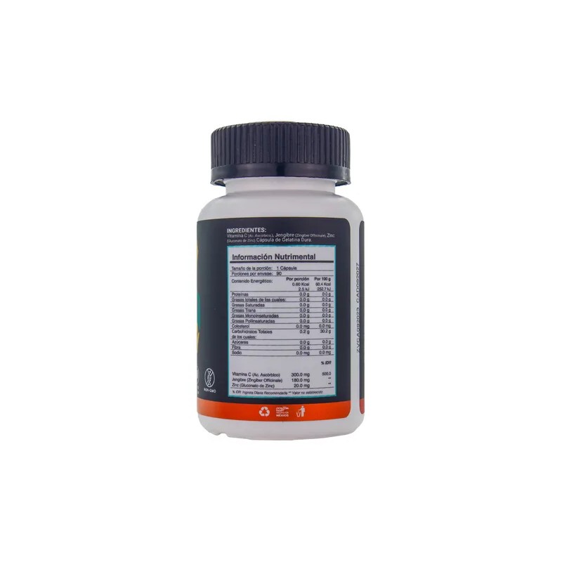 A4h Vitamina C Gluconato De Zinc Jengibre 90 Cápsulas Sabor