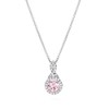 Gift From New York Necklace, Women's, Platinum, Processed, Pink, 925