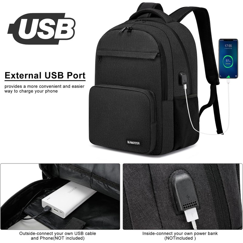 Mochilas para computadora portátil para hombres y mujeres, mochila escolar