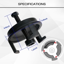 For GM LS Harmonic Balancer Puller 25264 Crank Pulley Puller with 22mm Socket, Automotive Replacement Engine Quickly Removes Harmonic Balancers without Tapped Holes