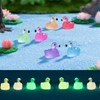 Garedeko Mini Resin Animals 50 Pack Mini Ducks Flamingos Turtles