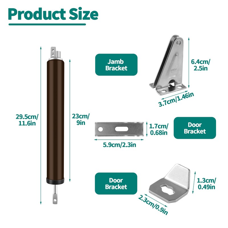 2 PCS Screen and Storm Door Closer Kit, Heavy Duty