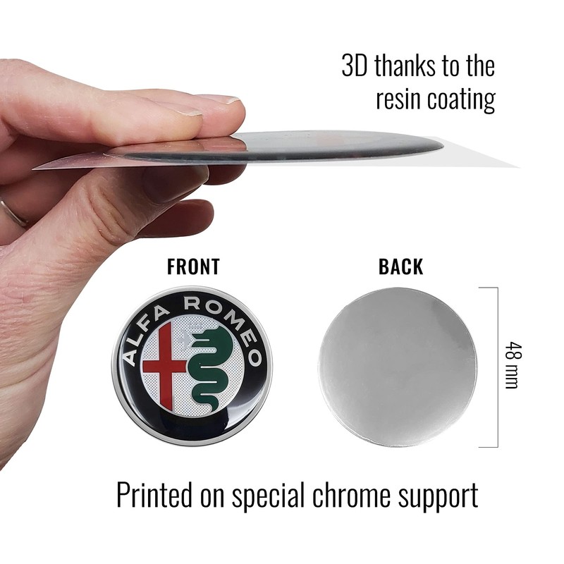3D Sticker Alfa Romeo Logo, 48 mm