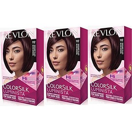Revlon Colorsilk Luminista Haircolor, Burgundy Black, 3 Count