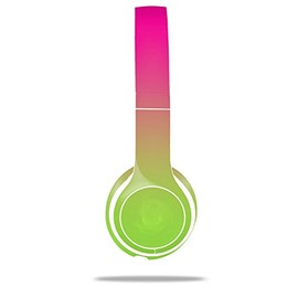 Smooth Fades Neon Green Hot Pink - Decal Style Skin fits Genuine Beats Solo 2 Wired Headphones (Headphones NOT Included)