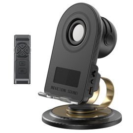 Cell Phone Stand with Instant Wireless Induction Bluetooth Speaker(Video Control/Camera Control), Portable Bluetooth Speaker for Home and Outdoors, All Day Playtime, Compatible with iOS/Android