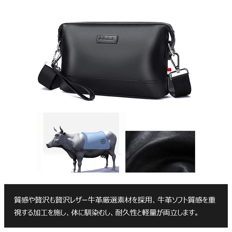 Cenvins Men's One-Shoulder Bag 3-Way Second Bag Body Bag Crossbody
