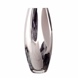 Small Taper Vase in Clear, Grey and Black (Storm Cloud) (h-25cm)