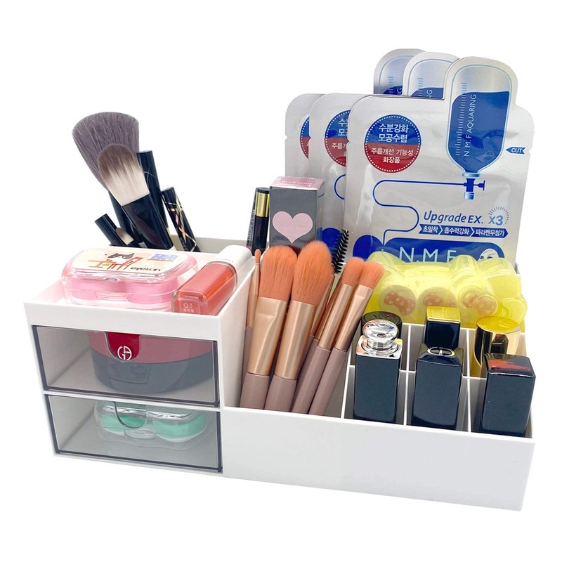 Marknor Cosmetic/Makeup Vanity Organizer Box, Mini Desk Storage for Office