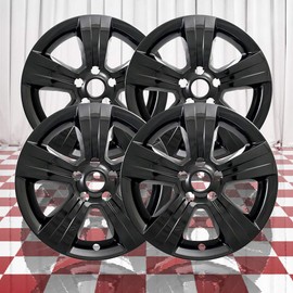 Brighter Design Set of 4 Gloss Black 5 Spoke 17" Wheel Skins for Jeep Patriot 2011-2017