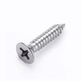 SYDARSYN Flat Head Tapping Screws Stainless Steel Self Tapping Screws Phillips Countersunk Screws Wood Screws M6 x 50 mm (Pack of 10)