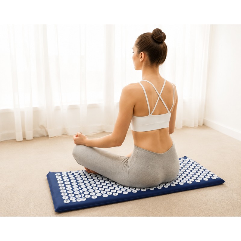 Acupressure Massage Mat and Pillow Set for Relaxation, Yoga Recovery