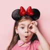 3D Black Mouse Sequin Ears Headband MM Glitter Butterfly Hair