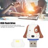 USB Flash Drive Cute Cartoon Black White Dots Face Dog