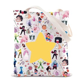 FOTAP Universe Cartoon Characters Tote Bag Steven TV Series Gift Crystal Gems Shoulder Bag Cartoon Fans Anime Gift (star UK2)
