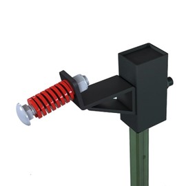 Atflbox T-Post Target Hanger for AR500 Targets, T-Post Target Brackets Target Mount, AR500 Steel Torso Silhouette Targets Conversion Adapter for Outdooor Shooting Practice (1 Pack)