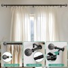 QDWIS Black Curtain Rods for Windows 72 to 144 Inch,1''