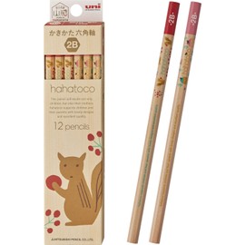 Mitsubishi Pencils Hahatoko HT02 2B Hahatoko Squirrel & House 1 Dozen K56212B