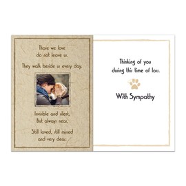 Dog Speak Pet Sympathy Card – “Those We Love Do Not Leave Us. They Walk Beside Us Every Day” – Loss of Pet Remembrance and Comfort Card with Envelope, 4.75" x 6.75"