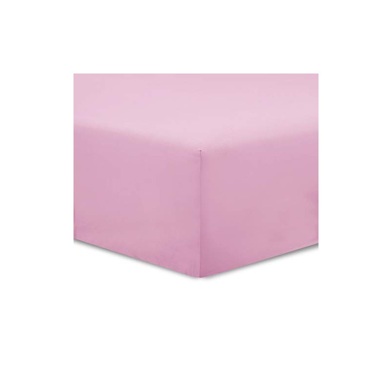 Vision Fitted sheet, 100% cotton, Pink, 160 x 200 cm