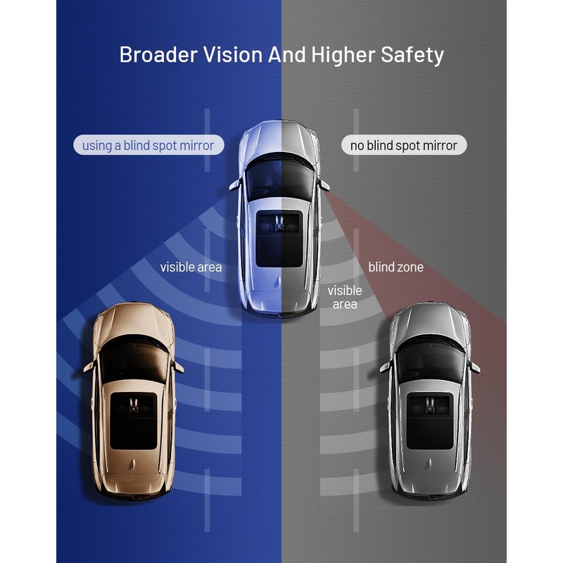 Blind Spot Mirrors, Adjustable Car Auxiliary Universal Wide Angle Mirror