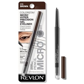 REVLON Revlon ColorStay Micro Hyper Precision Gel Eyeliner, Valentine's Day Makeup Gifts for Women, Built-in Smudger, Waterproof, Longwearing with Precision Tip, 215 Brown