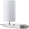 Lightbox Table Lamp with Wireless Charging & Fabric Lamp Shade,