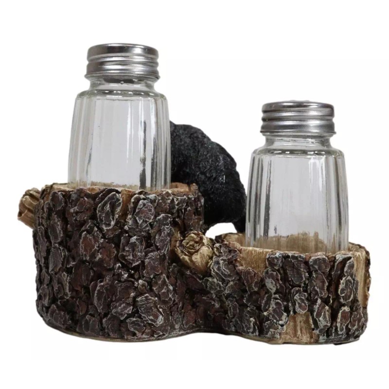 Ebros Gift Rustic Forest 2 Black Bear Cubs Playing By