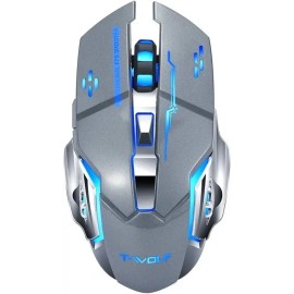 Mouse gamer de juego inalámbrico Free Wolf X8 metal grey