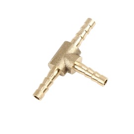 A ABSOPRO Barb Hose Fitting 3 Way T Connector 4mm Barbed Pipe for Car Brass
