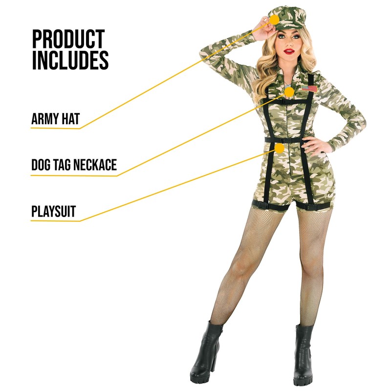 Morph Army Playsuit Camo Womens M