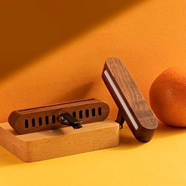 Car Air Freshener Perfume, Walnut Wood Fragrance Clips, Creative Accessories,Interior Car Vent Diffuser Clips with Essential Oil Sticks, Automotive Fragrance Decoration Accessories