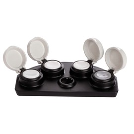 KooingTech 4 Dish Watch Oiler, Watch Repair Accessories for Professionals and Hobbyists, Unisex, Modern Style, Black Case, Black Dial, Not Water Resistant