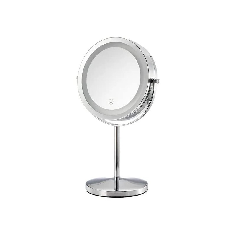 Rechargeable Lighted Makeup Vanity Mirror with Magnification, 8 Inch Double