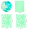 Yosemy Fluorescent Wall Stickers, Moon and Stars, 563 Luminous and