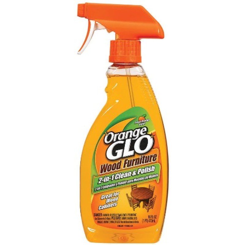 Orange Glo Wood Furniture 2-in-1 Clean and Polish Spray, 16