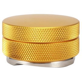 Height Adjustable Stainless Steel Coffee Power Tamper Distributor Leveler Tools Accessory 3 Angled Slopes58mm Gold