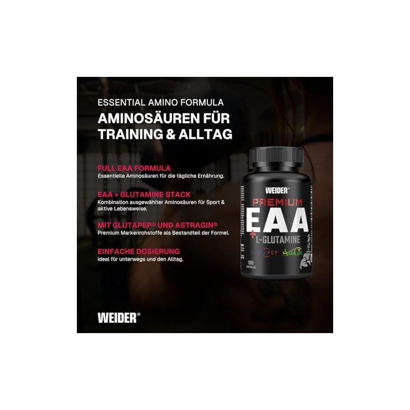 Weider Premium EAA + L-Glutamine Caps - All 9 Essential