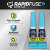 DAP RapidFuse Super Glue, 2 Tube Pack, Clear, 0.2 oz