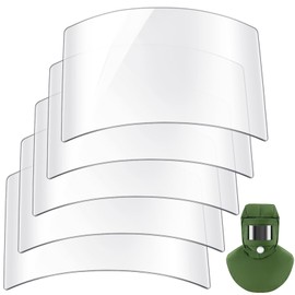 Kingdder 5 Pcs Sandblasting Hood Replacement Lens Clear Face Shield PC Visors Peel off Lens Cover for Painting Dusting Grinding