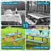 Palm Leaves Picnic Table Cover with Bench Covers, Waterproof Summer