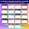 Decorably 18 Months Desk Calendar 2025-2026 Colorful Assorted Academic Landscape