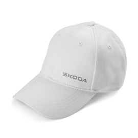 Skoda 6U0084300D084 Baseball Cap White, White, 56 - 60