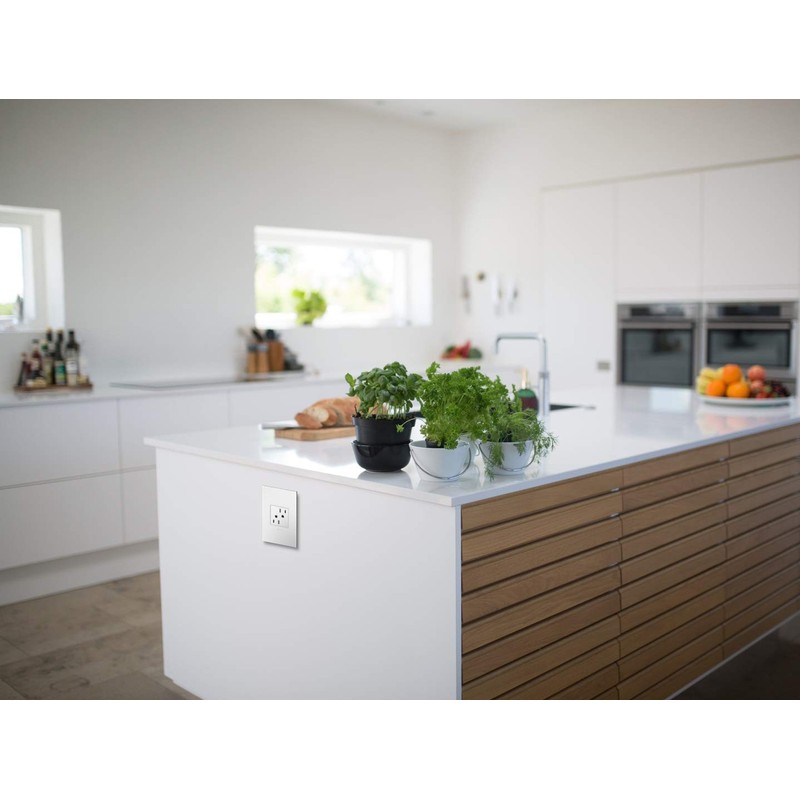 Legrand adorne 15A Tamper-Resistant Outlet With Matching Wall Plate (White