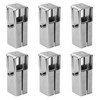 YIDU69Q 6 Pcs 1" Split Square Tube Connector, Stainless Steel