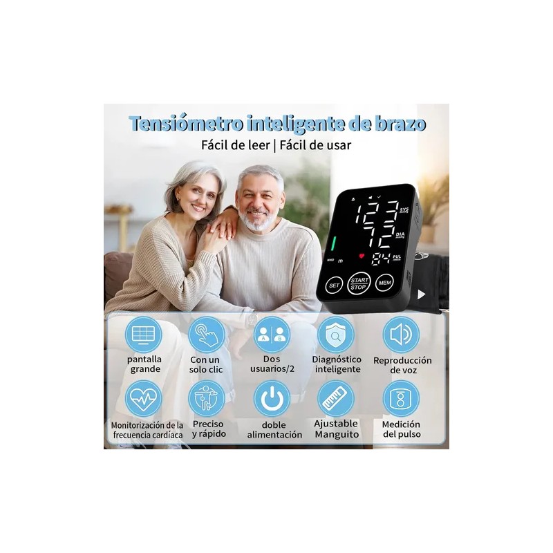 Tensiómetro Pulsovital Tensiómetro Digital Tensiómetro De Brazo Electrónico Negro